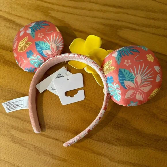 NWT! Disney Aulani Exclusive Tropical Floral Ears with  display picture 2